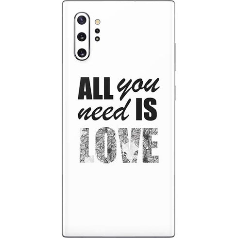 All You Need Is Love BW Galaxy Note 10 Plus Skin